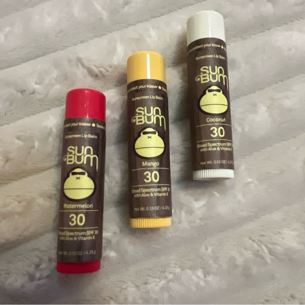 Sun Bum Lip Balm Trio - Watermelon, Mango, Coconut